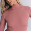 Blusa Segunda Pele Manga Longa Skin Cropped